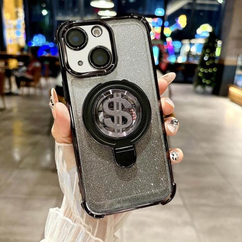 Funda para Teléfono iPhone 14 Plus con Soporte Magsafe y Película para Lente (Negro)