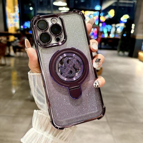 Estuche para Teléfono Apple iPhone 15 Pro con Soporte Magsafe y Película para Lente (Morado)