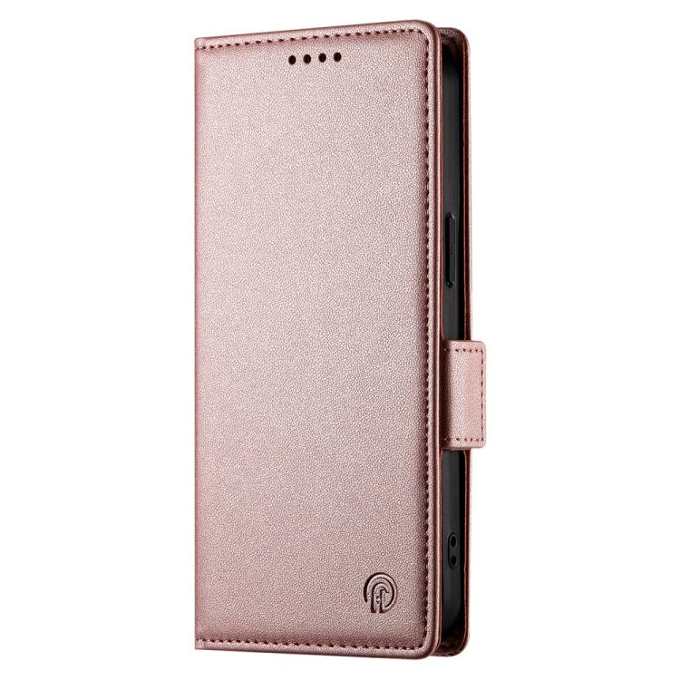 Funda de Cuero Esmerilado con Hebilla Lateral Magnética para Huawei Nova 13 Pro (Oro Rosa)