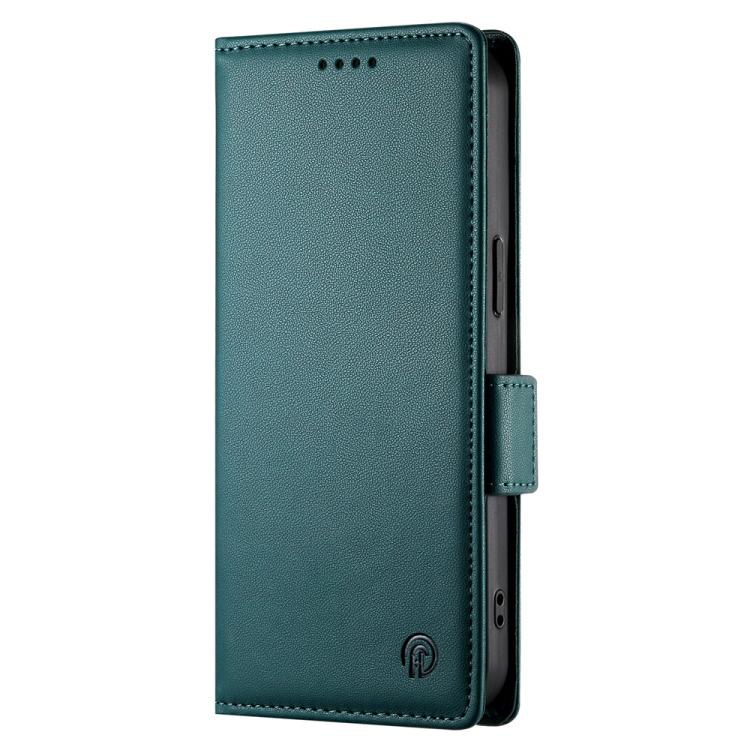 Funda de Cuero Esmerilado con Hebilla Lateral Magnética para Huawei Nova 13 Pro (Verde Oscuro)