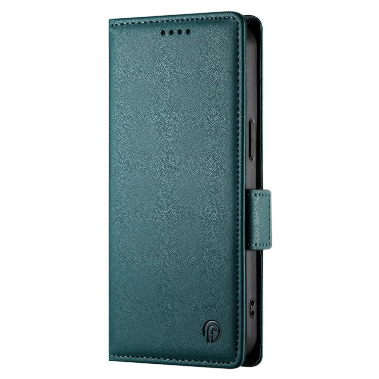 Funda de cuero esmerilado con hebilla lateral magnética para Huawei Nova 14 (verde oscuro)