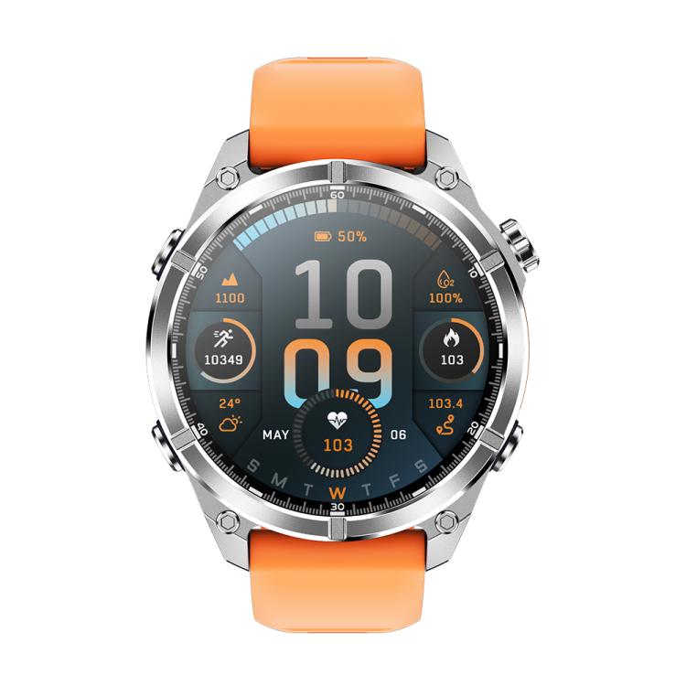 Reloj Inteligente Deportivo HD300 con Correa de Silicona y Pantalla Amoled 1,43" (Naranja)
