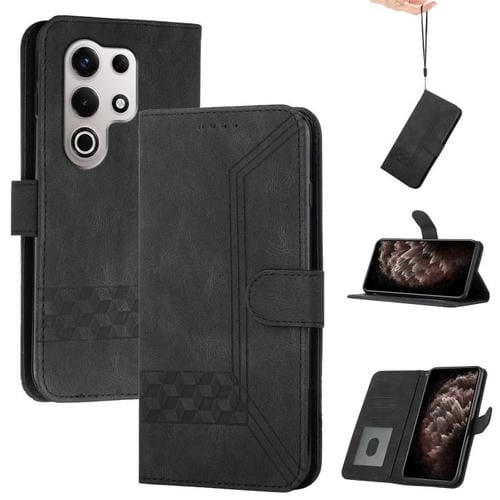 Funda de Cuero con Tapa y Tacto Ultra Cúbico para Teléfono Itel S25 (Negro)