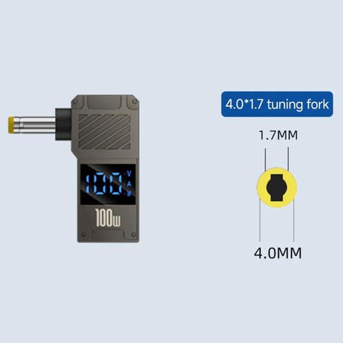 Adaptador de Pantalla Digital Tipo C a CC 4,0 x 1,7 mm para Carga de Computadora 100 W