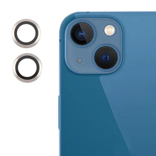 Cubierta de CĂĄmara Trasera iPhone 13/13 Mini PelĂcula de Vidrio Templado 9H (Plateada)