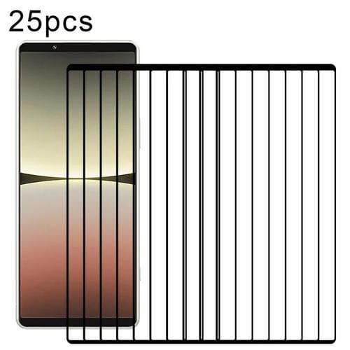 Película de Vidrio Templado para Sony Xperia 5 IV 25 Piezas Pantalla Completa (Aluminio)