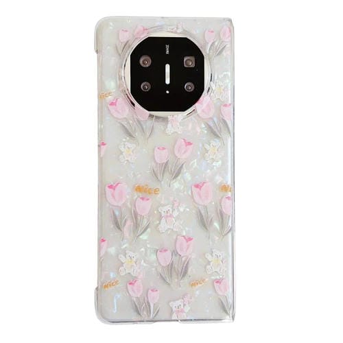Funda Protectora Huawei Mate Xt Diseño Flores Textura Carcasa (Tulipán)