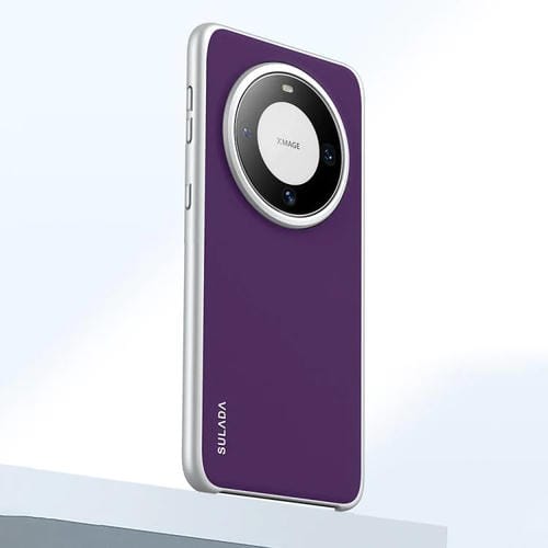 Funda para Teléfono Sulada Skin Feel Cuero Líquido a Prueba de Golpes para Huawei Mate 60 Pro (Morado)