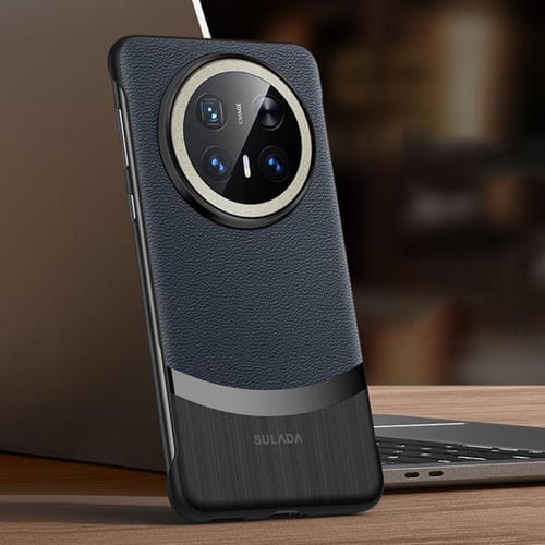 Funda HĂbrida PC con Cuero de Vaca sin Marco Sulada para Huawei Mate 70 Pro / Mate 70 Pro+ (Azul)