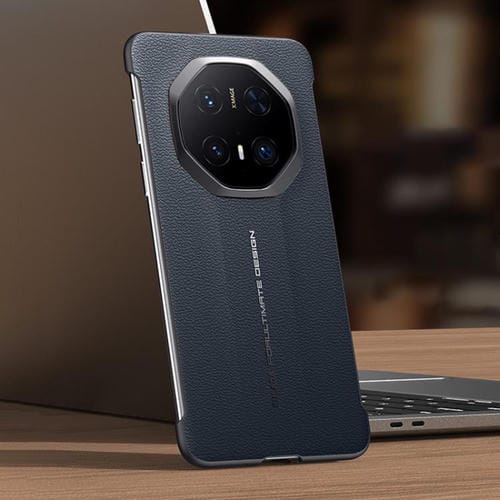 Funda hĂbrida Cuero de Vaca con Capa Superior sin Marco para Huawei Mate 70 Rs Ultimate Sulada (Azul)
