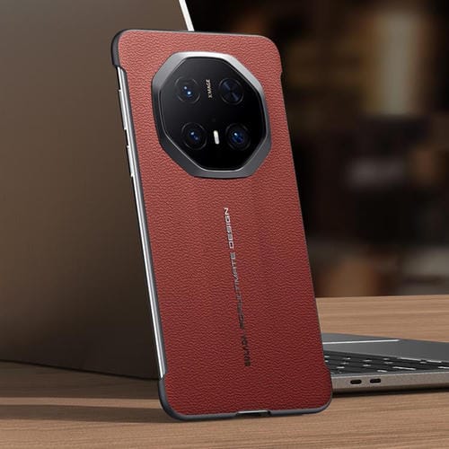 Funda HĂbrida de Cuero de Vaca para Huawei Mate 70 Rs Ultimate Sulada sin Marco (Rojo)