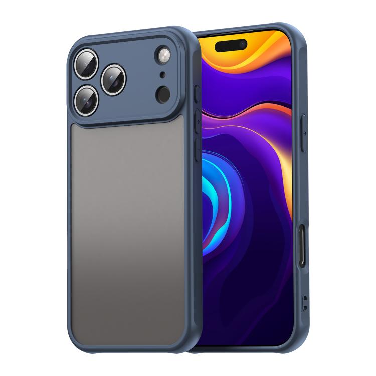 Funda híbrida de TPU y PC esmerilada Fan Dun Series para iPhone 17 Pro Max (azul)