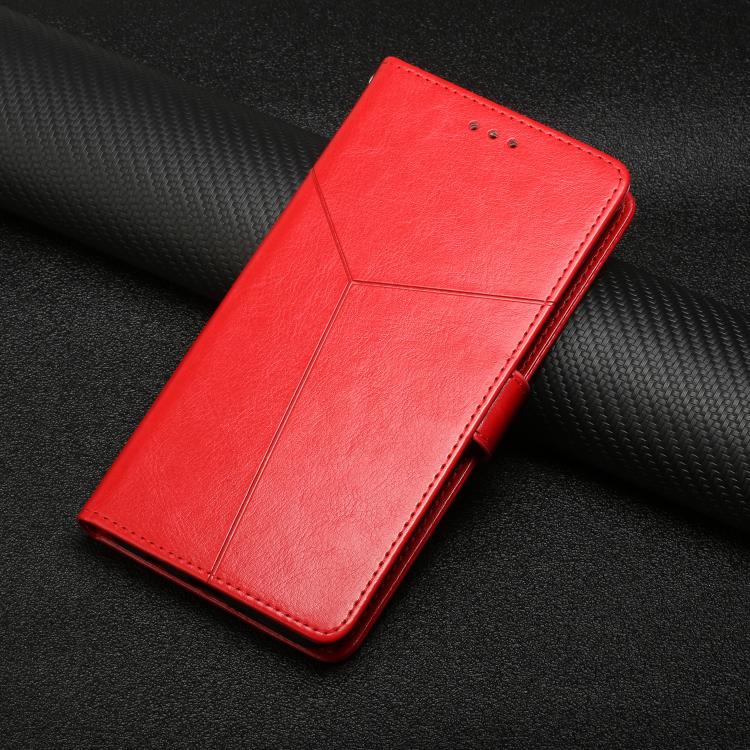 Funda de Cuero con Tapa y Patrón en Forma de Y para Infinix Hot 50 Pro 4G (Rojo)
