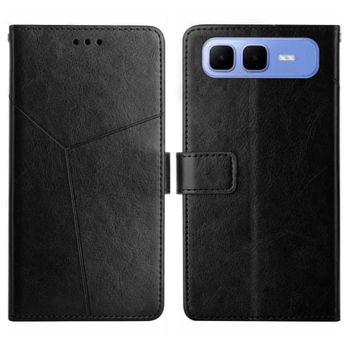 Funda de cuero con tapa en forma de Y para Infinix Smart 10 Plus 4G (negra)