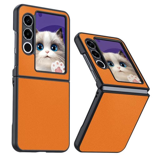 Funda Ultrafina de Piel Lisa para ZTE Nubia Flip2 (Naranja)