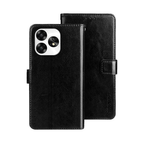Funda de Cuero Crazy Horse para Umidigi A15 (Negro)