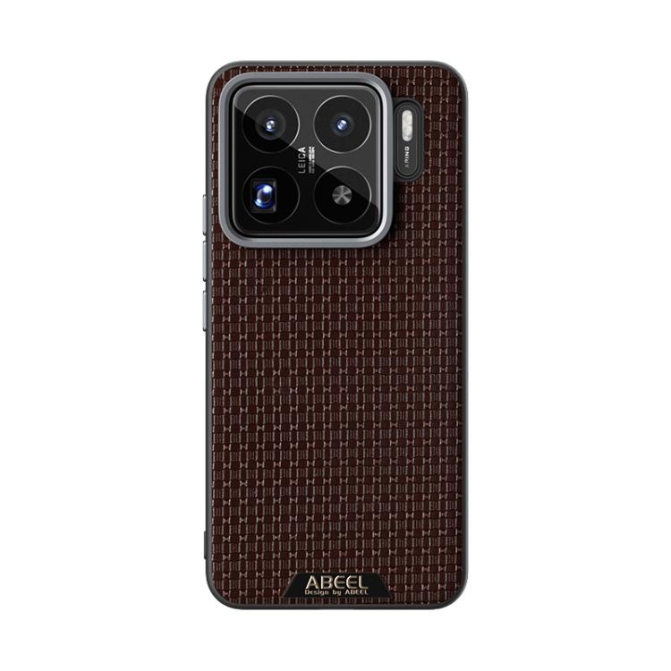 Para Xiaomi 15S Pro ABEEL Ruyi Pattern 6D Micro Relief MagSafe Funda de cuero para teléfono (marrón)