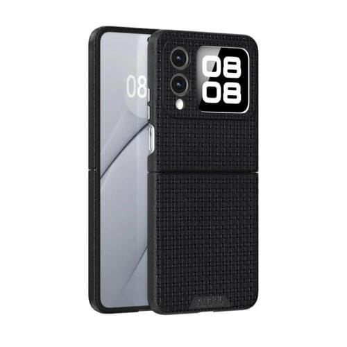 Funda de Cuero con Micro Relieve Abeel Ruyi 6D para Huawei Nova Flip (Negro)