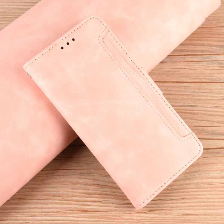 Funda de Piel Textura de Becerro con Ranuras para Tarjetas para Cubot A10 (Rosa)