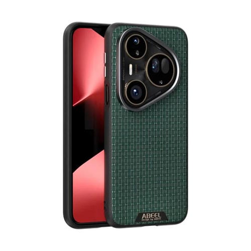 Funda de cuero con micro relieve 6D y MagSafe para Huawei Pura 80 Ultra 5G (verde)