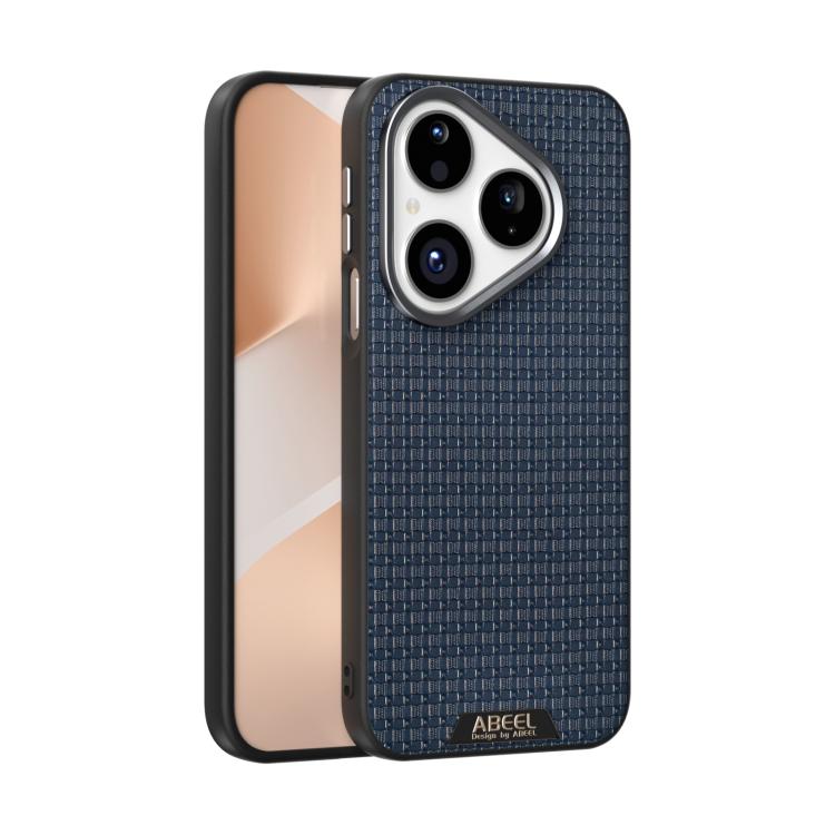 Funda de cuero con micro relieve 6D MagSafe para Huawei Pura 80 5G (azul)