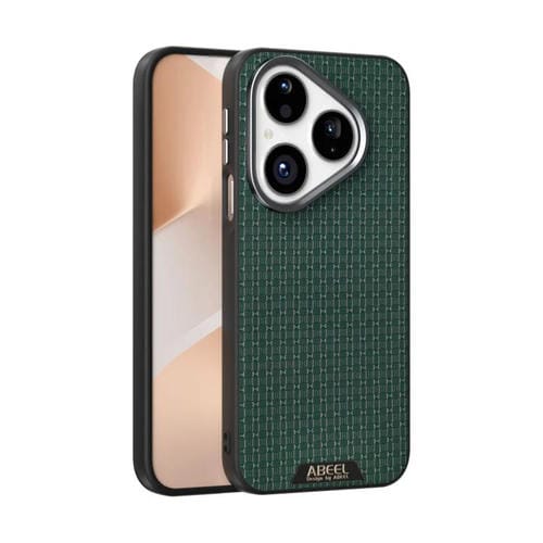 Funda de cuero con micro relieve 6D MagSafe para Huawei Pura 80 5G (verde)