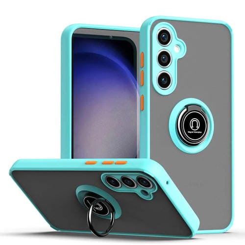 Funda de TPU + PC con anillo para Samsung Galaxy S23 FE 5G Q Shadow 1 Series (azul cielo)