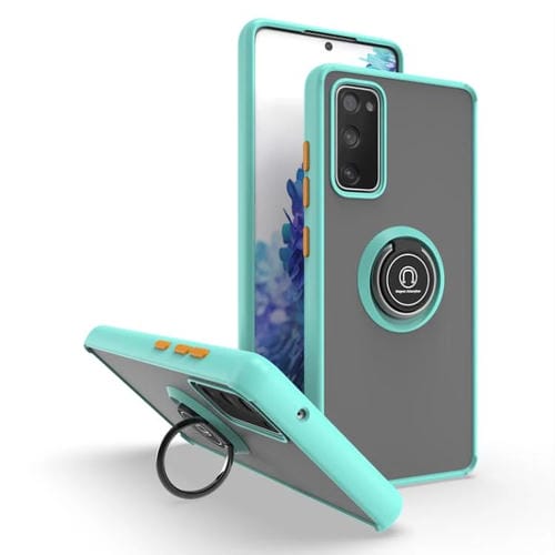 Funda de TPU + PC con anillo para Samsung Galaxy S20 FE 5G Q Shadow 1 Series (azul cielo)