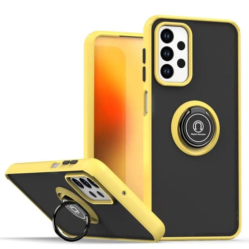 Funda de TPU + PC con anillo para Samsung Galaxy M23 / F23 / A23 4G Q Shadow 1 Series (amarilla)