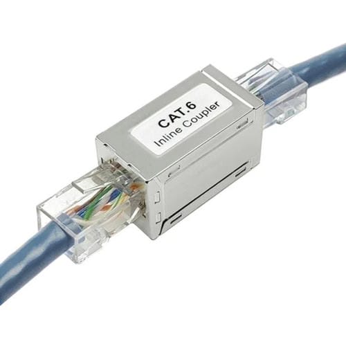 Extensor de Cable Ethernet Blindado con Acoplador RJ45 Cat6