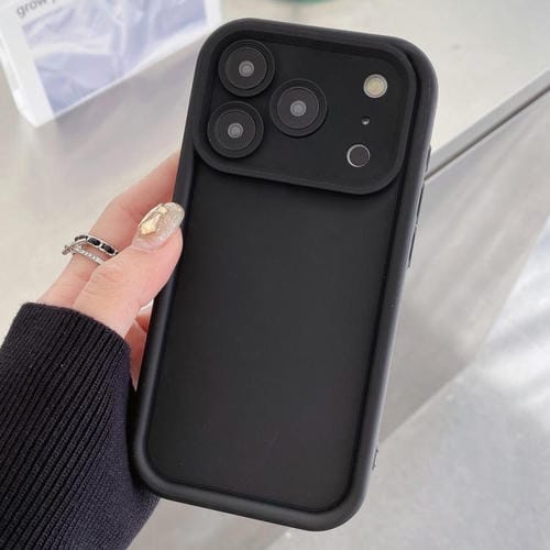 Funda de TPU con marco esmerilado y orificio preciso para iPhone 17 Pro (negro)