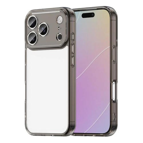 Funda híbrida de TPU y PC para iPhone 17 Pro, a prueba de golpes y airbag (negro transparente)