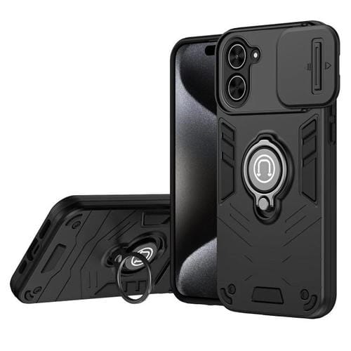 Funda con anillo Camshield de 171,7 mm para Xiaomi Poco C71/Redmi A5 4G (negro)