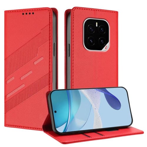 Funda de cuero retro con relieve para Honor GT Pro (rojo)