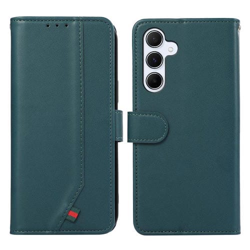 Funda de cuero ABEEL con textura delicada y RFID para Samsung Galaxy A17 5G (verde)
