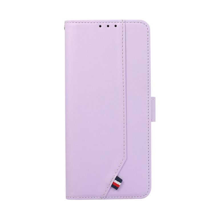Funda de cuero ABEEL con textura delicada y RFID para Samsung Galaxy A07 5G (morado)