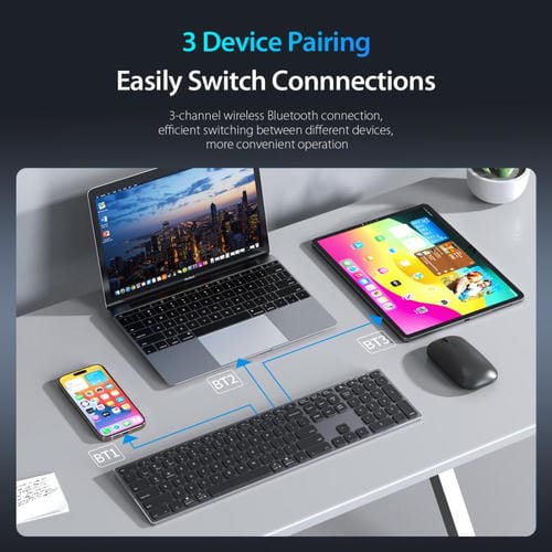 Teclado Inalámbrico Universal Portátil Dux Ducis Serie Lk (Negro)