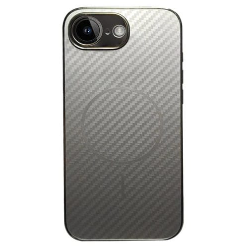 Funda de fibra de carbono con recubrimiento MagSafe para iPhone 16e (plateada)