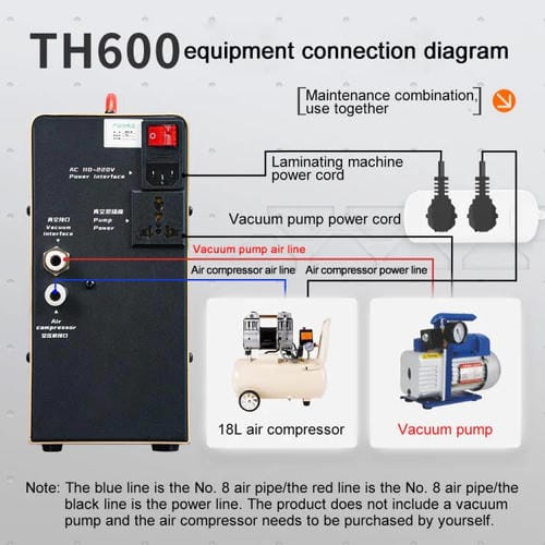 Universelle Qianli Th600 Walz- und Pressemaschine für gebogene und gerade LCD-Bildschirme von Telefonen mit US-Stecker