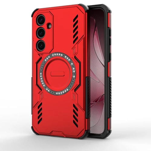 Funda con anillo magnético MagSafe y mariposa para Samsung Galaxy A35 5G (roja)