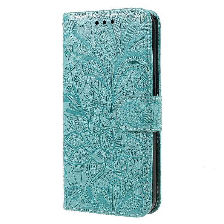 Funda de cuero con tapa y estampado floral para Redmi A5 4G (171,7 mm) / Poco C71 4G (verde)