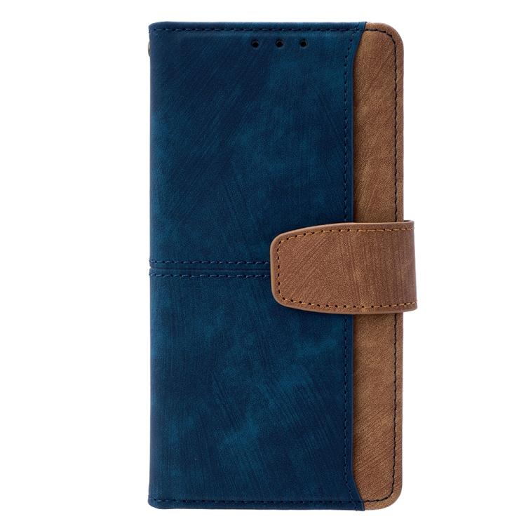 Funda de cuero con costuras de color y bloqueo RFID para Xiaomi 14 Ultra (azul)