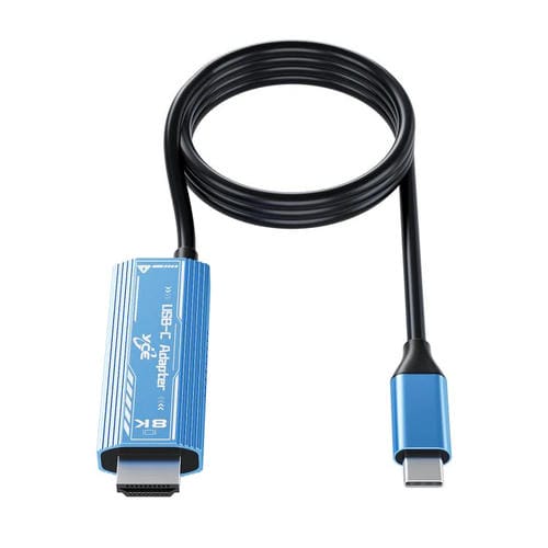 Cable adaptador YCE YCE-V286 Tipo-C a PD3.0 y HDMI 8K (Azul)