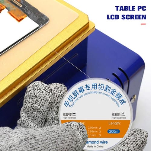 Separação de Malha 200 m com Fio de Corte de Diamante Diâmetro 0,025mm