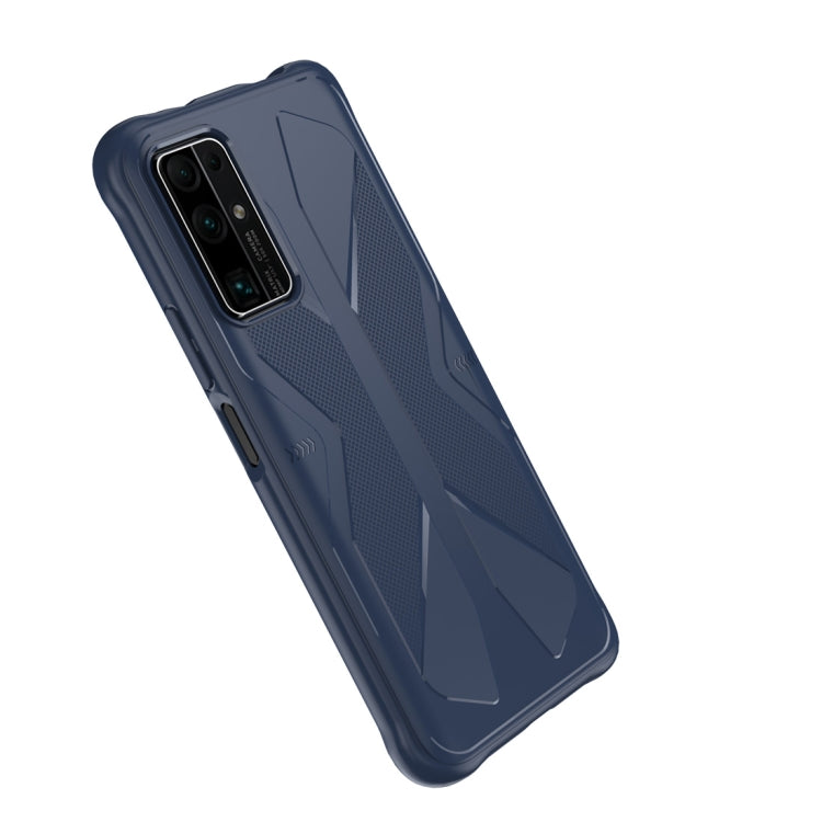 Para Huawei Honor X10 Butterfly Shadow Funda protectora de goma TPU a prueba de golpes (Azul)
