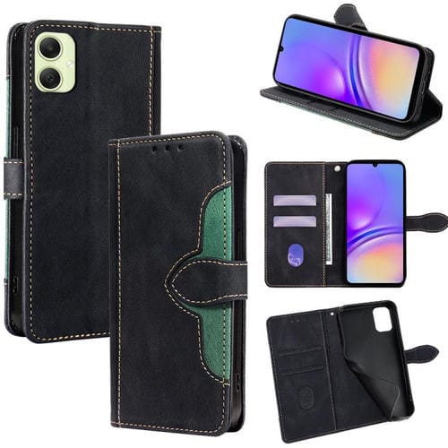 Funda de cuero con hebilla magnética y tacto suave para Samsung Galaxy A05 4G (negro)