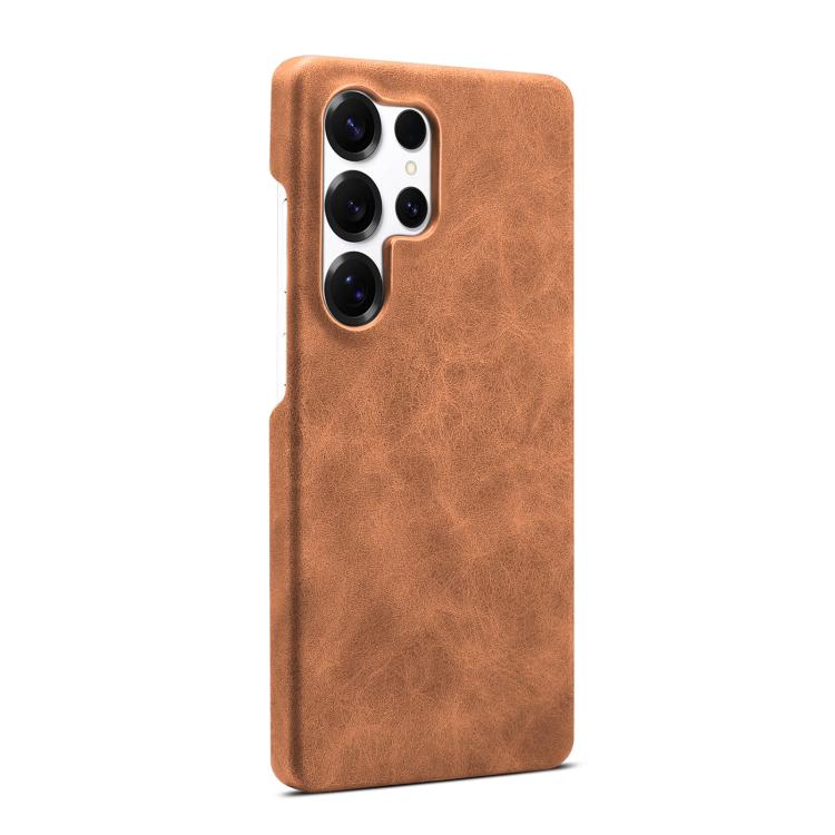 Funda MagSafe con textura retro para Samsung Galaxy S25 Ultra 5G (marrón)