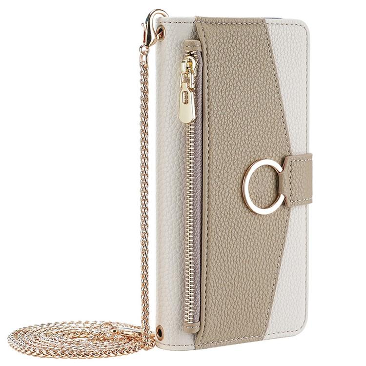 Funda de cuero con textura de lichi para Samsung Galaxy S25 Ultra 5G (blanca)