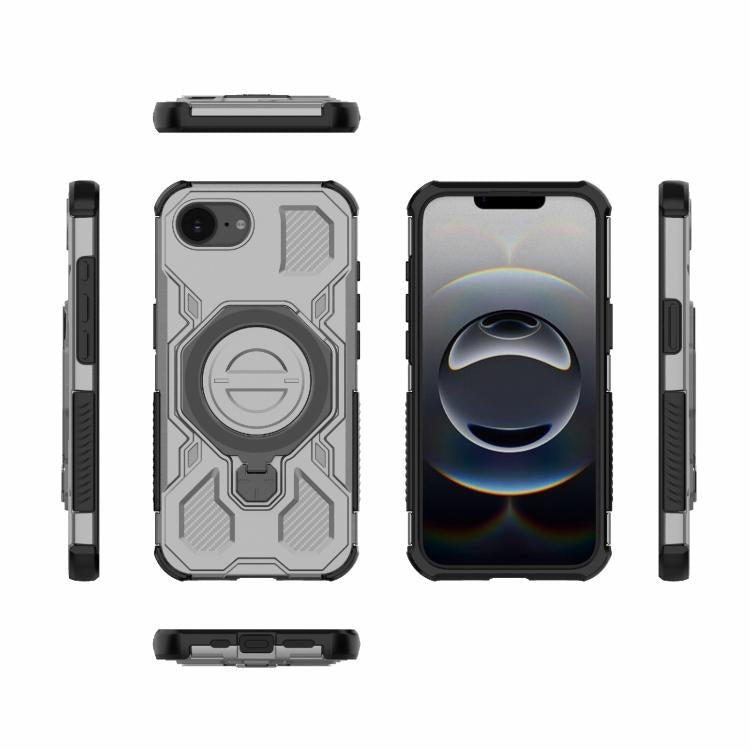 Funda magnética de TPU y PC MagSafe de color sólido para iPhone 16e y J-20 (gris)
