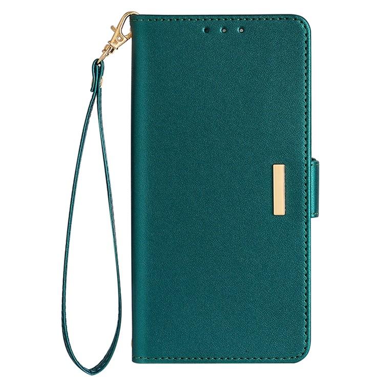 Funda de cuero con cadena cruzada para Samsung Galaxy S25 Ultra 5G (verde)